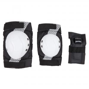 Black White Roller Skating Protective Gear Knee Pads Elbow Pads and Wrist Guards