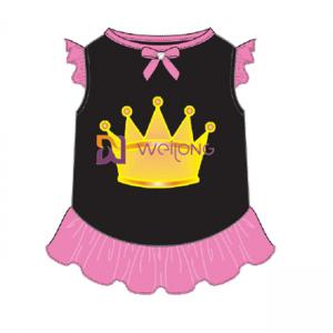 China Glitter Print Crown Skirt Pet Dress Customization BSCI / WMT Pet Skirt supplier