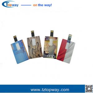 China Flash drive custom logo 1gb~32gb ultra slim credit card usb stick for promotional gift supplier