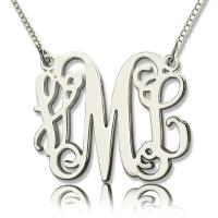 China 1.8ft 0.07oz Personalized Monogram Necklace Gold Plated Three Letter Necklace SGS on sale