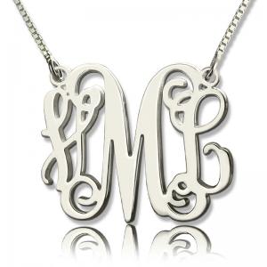 1.8ft 0.07oz Personalized Monogram Necklace Gold Plated Three Letter Necklace SGS