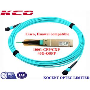 China MPO MPO 40G 1m 2m 3m OM3 Fiber Optic Patch Cord For QSFP+-40G-SR4 Cisco Huawei Compatible supplier
