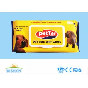 Antibacterial Pet Disposable Wet Wipes For Dogs / Cat Animals , Eco Friendly