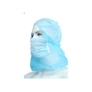 Latex Free Disposable Cap And Mask , Disposable Head Covers Adjustable Nose Bar