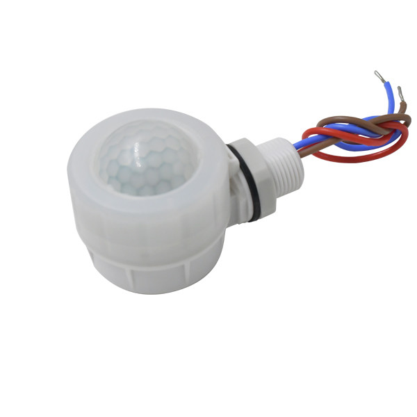 M20 Détecteur de mouvement PIR infrarouge à fil latéral mâle pour LED Triproof Light IP20