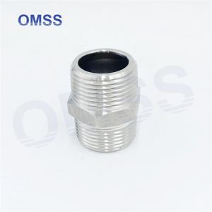 China 304 Stainless Steel Hex Nipple Male Female Elbow Industrial Pipe Fittings Hexagon Nipple supplier