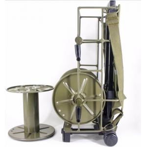 Anti Torsion Outdoor Cable Reel Army Green Color 160-1800 M Capacity