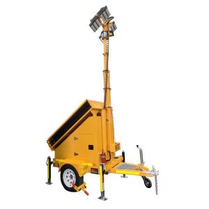 Solar Energy System Led Mobile Solar Light Tower With 7m Mast