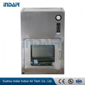 China Two - Door Stainless Steel Pass Box , Air Shower Pass Box With Power Indicator Light supplier