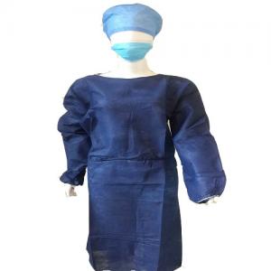 China ISO13485 35g SMS Disposable Patient Gown with thumb loop supplier