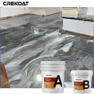 China Seamless High Gloss Metallic Floor Paint With Pigments Blend Dynamic Swirl supplier