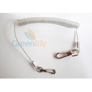 China Retractable Fishing Safety Lanyard Steel Wire Inside with Lobester Swivel Clips 2pcs supplier