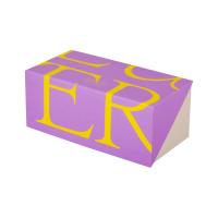 China Purple Yellow Paper Cake Packaging Box Matte Lamination OEM ODM on sale