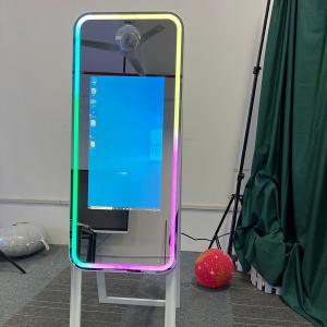 China Party Selfie Digital Mirror Photo Booth Oval Beauty Customized Size Color supplier