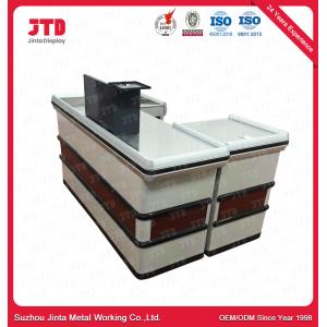 850mm Supermarket Cashier Counter White Cashier Table For Shop