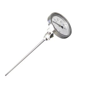 2.5 Inch Industrial Bimetal Thermometer 600℃ Free Adjustable Angle 1/2'' NPT