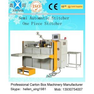 China High Speed Semi Automatic Carton Folding and Stitching Machine 400nails/min supplier