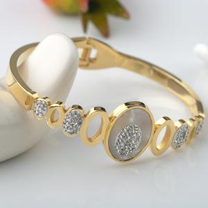 Diamond Bracelet Jewelry Fashion Cuff Bangle,oblong Shell Stainless Steel Bangle, Elliptocytosis Shell Bracelet