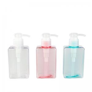 China 120ml 150ml Square Airless Lotion Pump Bottles Pink Blue Transparent For Trip supplier
