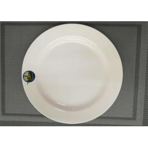 China White Porcelain Dinnerware Sets Wide Rim Round Plate Diameter 25cm Weight 150g supplier