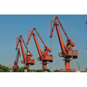 5.0 To 60 Ton Screw Lever Luffing Boom Tower Crane For Port Terminal