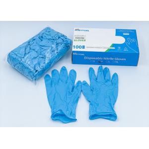 China Medical Supply Powder Free Medical Disposable Blue Examination Nitrile Gloves Exam Glove supplier