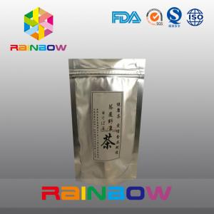 Silvering Stand Up Tea Bags Packaging , Customized Print Foil Pouch