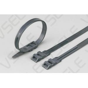 Electrical Wire UV Heavy Duty Metal Cable Ties Double Self Lock Black Nylon