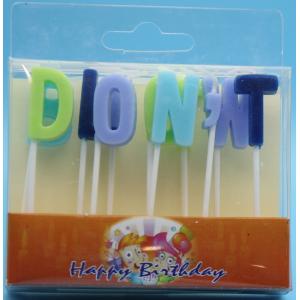 China Don't Blow It 9pcs Alphabet Candles For Cakes Plastic toothpick supplier