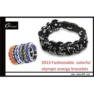 China Sport bracelets / silicone power magnetic braided rope bracelet to protect DNA from damage supplier