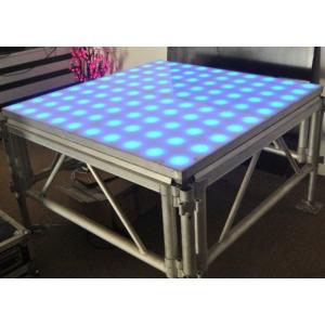 China Colorful Aluminum Stage Platform , Movable LED Dancing Floor 4 * 4 Ft Size supplier