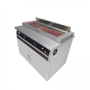 China Stainless Steel Electric Commercial Barbecue Grills with Downdraft Exhaust System supplier