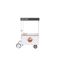 China Oil Resistant Wood Desktop Four Wheel Bicycle Freezer Cart on sale