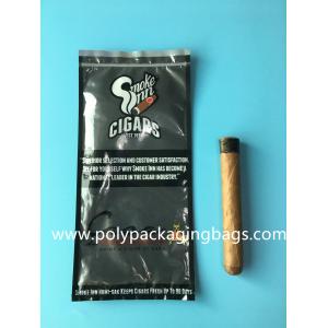 Durable  Plastic Packaging Bag / Custom Moisturizing Layer Composite Zipper Seal Cigar Bag