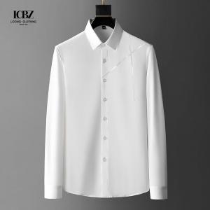 Large Size Custom Embroidered Mens Shirts in Oversized Design with Woven Fabric