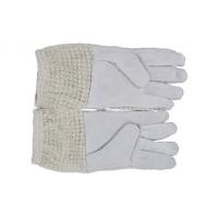 China Three Layer Cotton Mesh Goatskin Beekeeping Gloves with White Short  Sleeve on sale