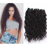 China Raw Wavy Hair Extentions Braiding Indian Natural Human Hair Wigs Weave Soft And Smooth 1b# Color on sale