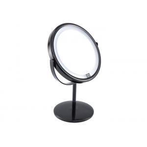 PU Leather Small Round Makeup Mirror Rotatable Round Cosmetic Mirror