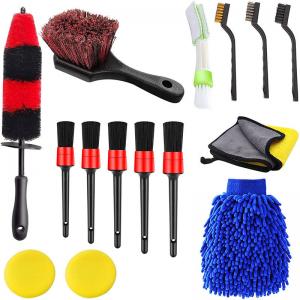 12PCS Auto Car Detailing Brush Vent Cleaner Tool Kit For Tire Dashboard Interior Exterior