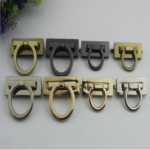 Guangzhou hardware factory zinc alloy custom hanging nickel color handbag locks