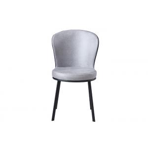 Wrought Iron Family Grey Upholstered Dining Chair