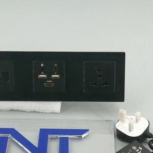 Multifunctional universal power wall mounted hotel media hub with blue tooth