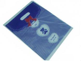 Customized Recyclable Die Cut Plastic Bags With Handles HDB12