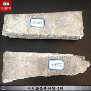 China AlLi Alloy Aluminium Master Alloy For Improve Aluminum Product Physical Properties supplier