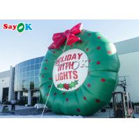 China ODM Green Inflatable Christmas Wreath For Outdoor Display on sale