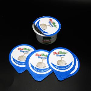 China Oripack ODM Blue Yogurt Foil Lids Precut Heat Seal Lids Environmental Protective supplier