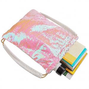 Adjustable Cord Mesh Drawstring Bags , Glitter Drawstring Backpack Secure Inner Pocket