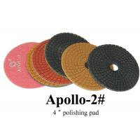 China 4 Inch 4mm Marble / Granite Polishing Diamond Resin Pads Wet And Dry Type on sale