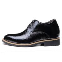 China Stealth Increase 6cm Elevator Men Shoes Genuine Leather Black Lace Up Dress Shoes on sale