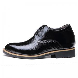 Stealth Increase 6cm Elevator Men Shoes Genuine Leather Black Lace Up Dress Shoes